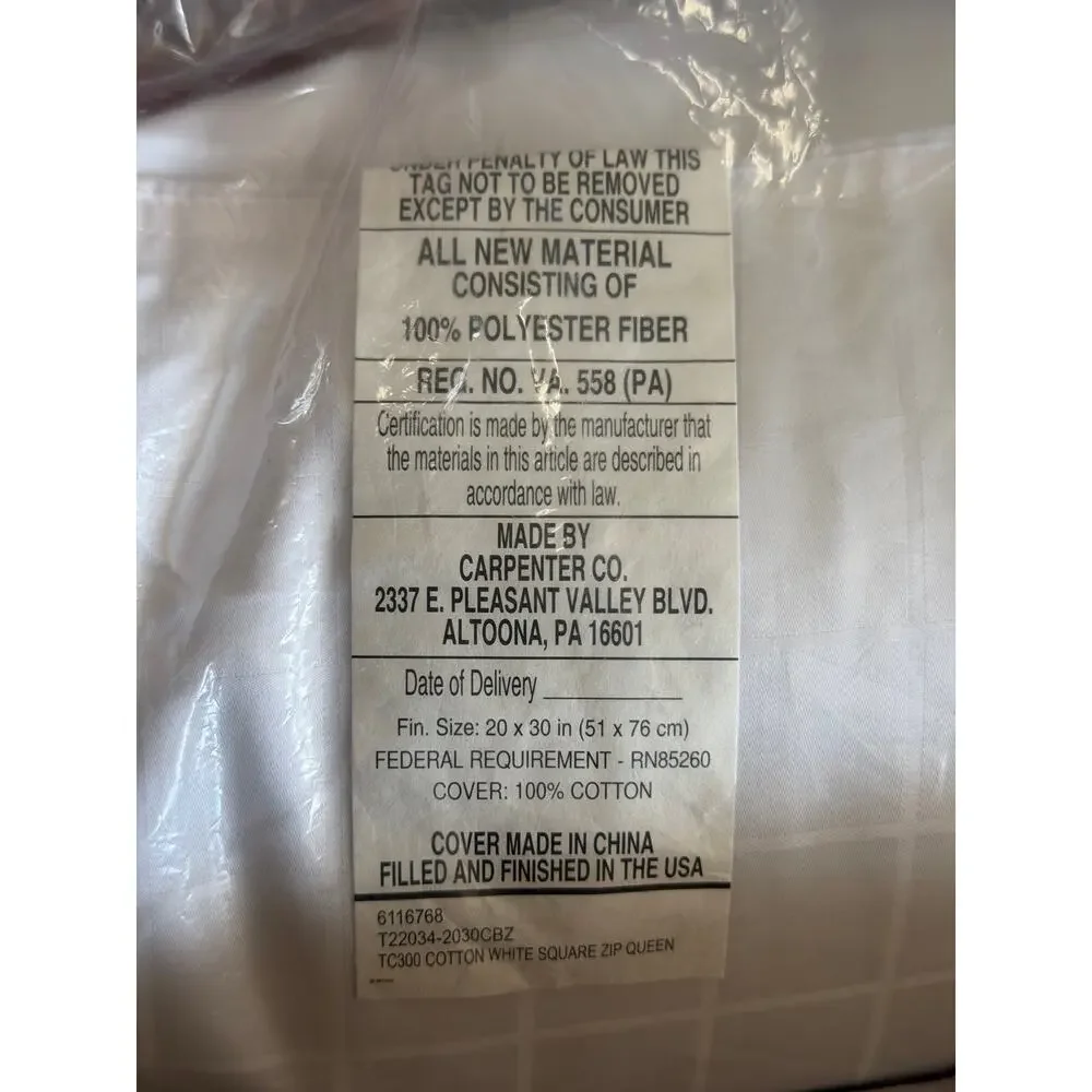 Peaceful Dreams Coolest Comfort Bed Pillow Jumbo